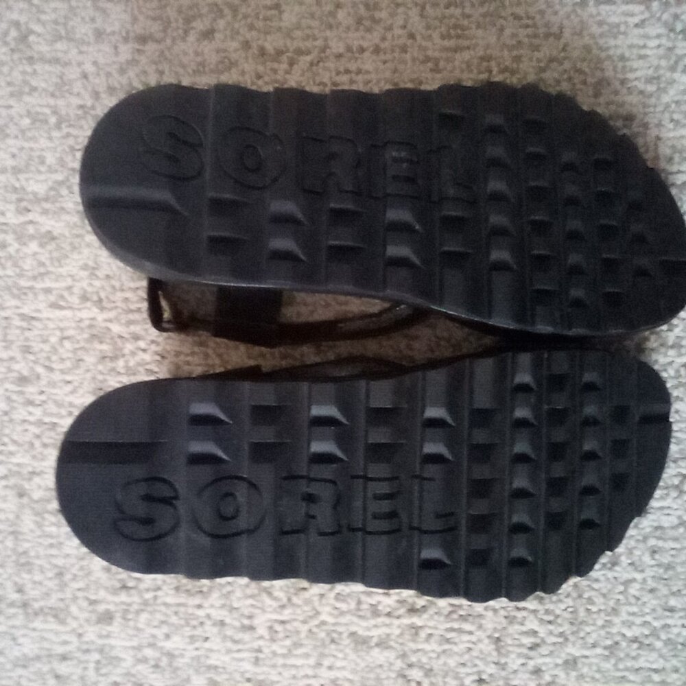 Sorel Black Sandals With Silver Stud Accents Size 6 - Picture 4 of 5
